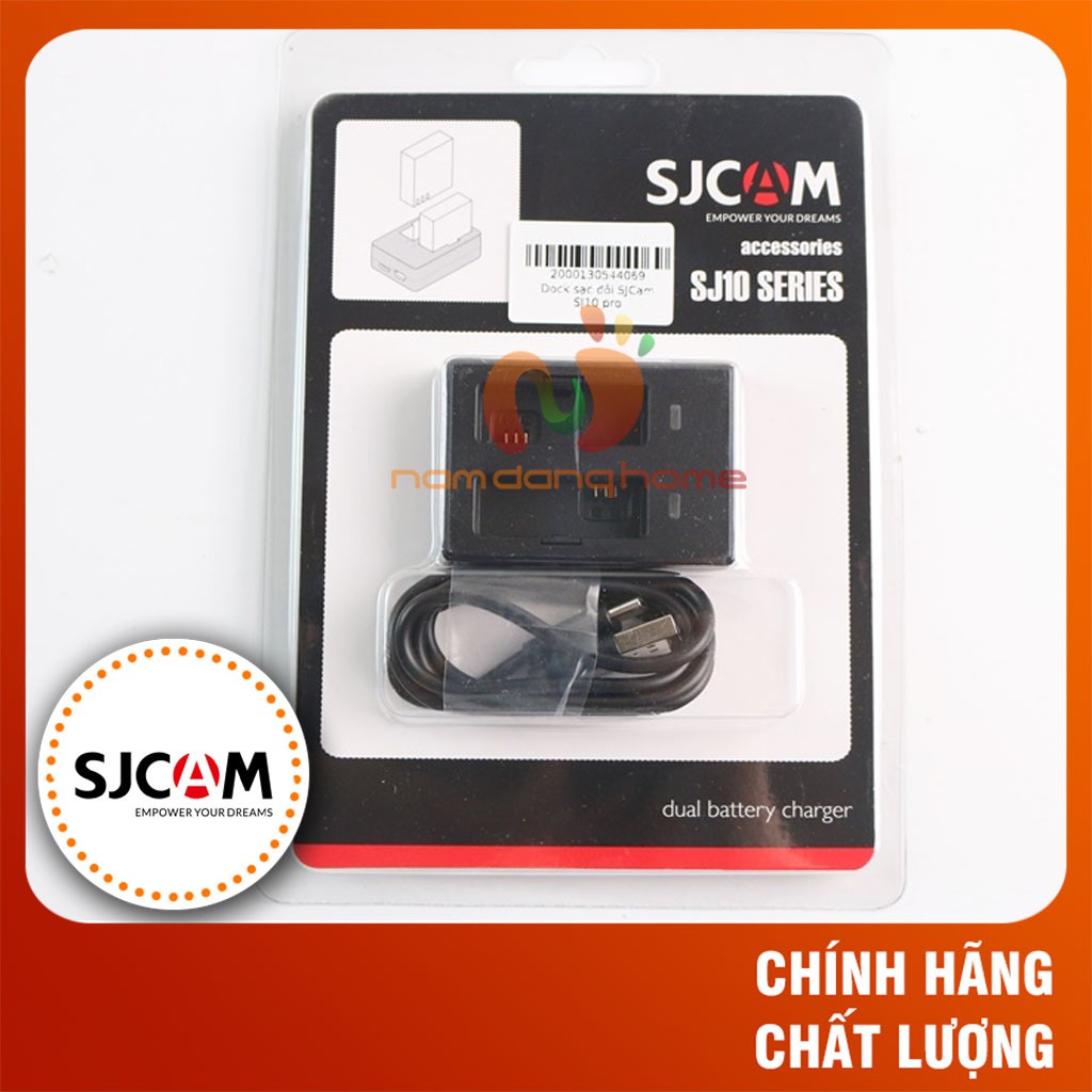 Dock sạc đôi SJCAM SJ10 Pro - Sạc nhanh chóng 2 pin cùng lúc, Tự động ngắt điện khi pin được nạp đầy