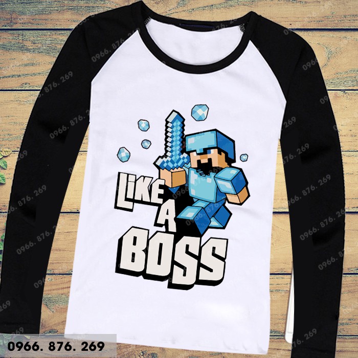 Áo thun minecraft dài tay thoe yêu cầu | BigBuy360 - bigbuy360.vn