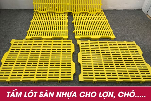 Combo 6 tấm sàn nhựa lót chuồng cho chó, mèo, lợn...