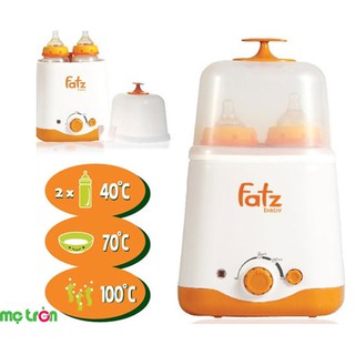 Máy hâm và tiệt trùng bình sữa đa năng 2 bình cổ rộng Fatzbaby THẾ HỆ MỚI FB3012SL NEW