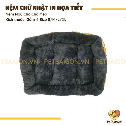 NỆM CHỮ NHẬT IN HỌA TIẾT CHO CHÓ MÈO