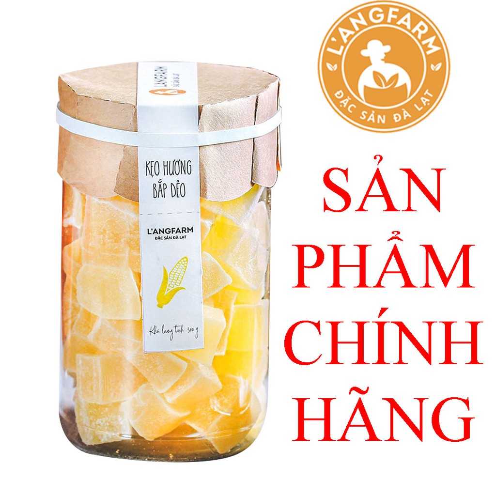 L'ANGFARM | Kẹo hương bắp dẻo hũ 300g Món ăn vặt ưa thích, thích hợp tiêu dùng hoặc làm quà tặng Nguồn gốc rõ ràng.