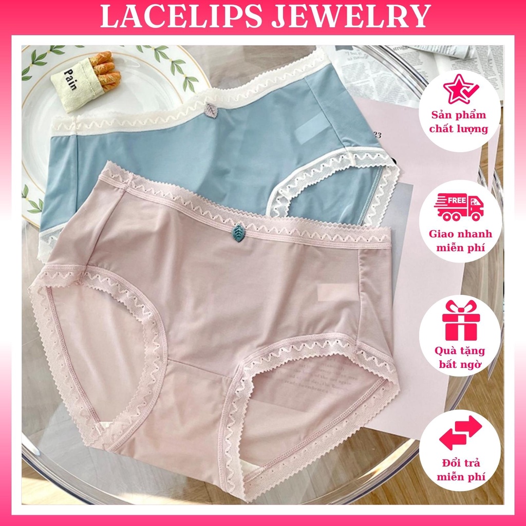 Bộ sưu tập quần lót cạp ẩn đính hình lá nhẹ nhàng với làn da phụ nữ, đáy quần cotton thoáng mát