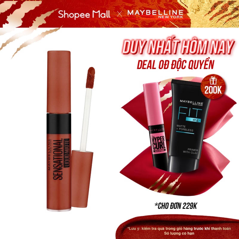 Son Kem Lì Nhẹ Môi Maybelline New York Sensational Liquid Matte Lipstick 7ml