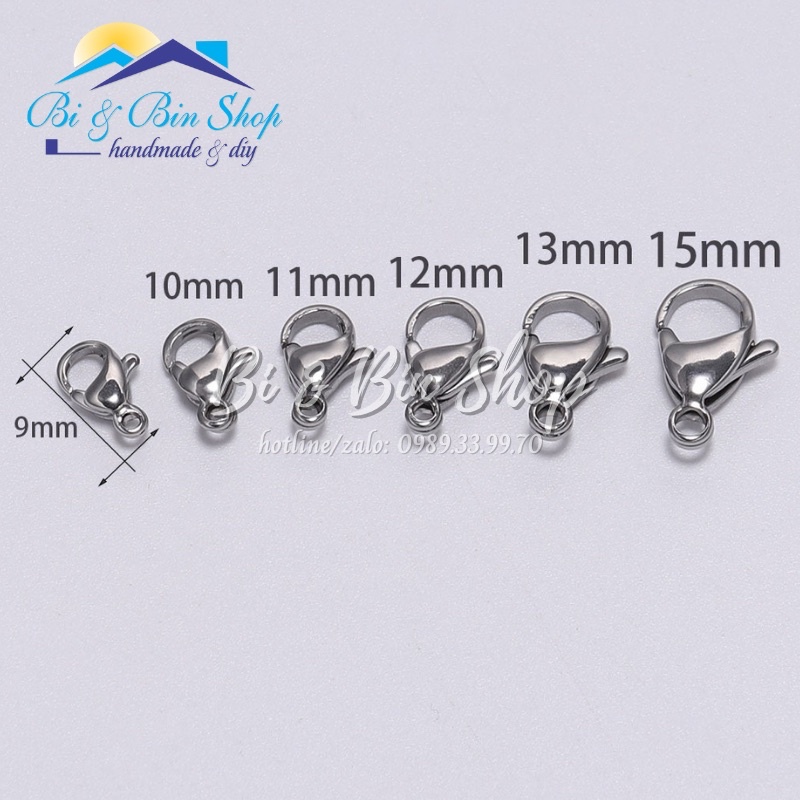Sỉ 100 Móc Càng Cua Bằng Thép Không Gỉ Làm Trang Sức Handmade