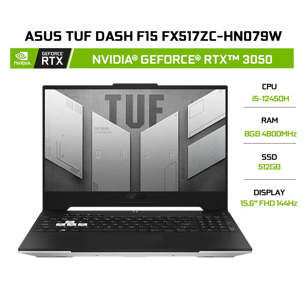 Laptop ASUS TUF Dash F15  i5-12450H |GeForce®RTX™ 3050 4GB