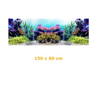 Tranh phông nền 3D VTC dán hồ cá Aqua_039A KT 150 x 60 cm