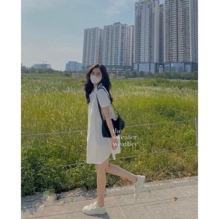 Đầm váy chữ A túi ngực