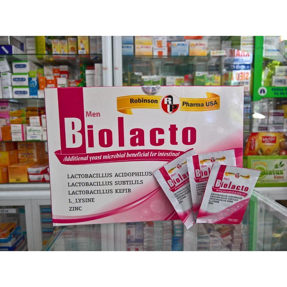 Biolacto - Men bổ sung vi khuẩn có lợi, tăng cường tiêu hóa,giúp ăn ngon, giảm đầy bụng, khó tiêu, táo bón (100 gói)