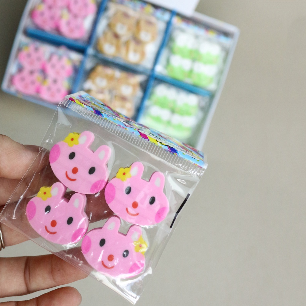 Set 10 bịch - Gôm cute mix mẫu hình cute dễ thương đáng yêu (4 gôm 1 bịch)