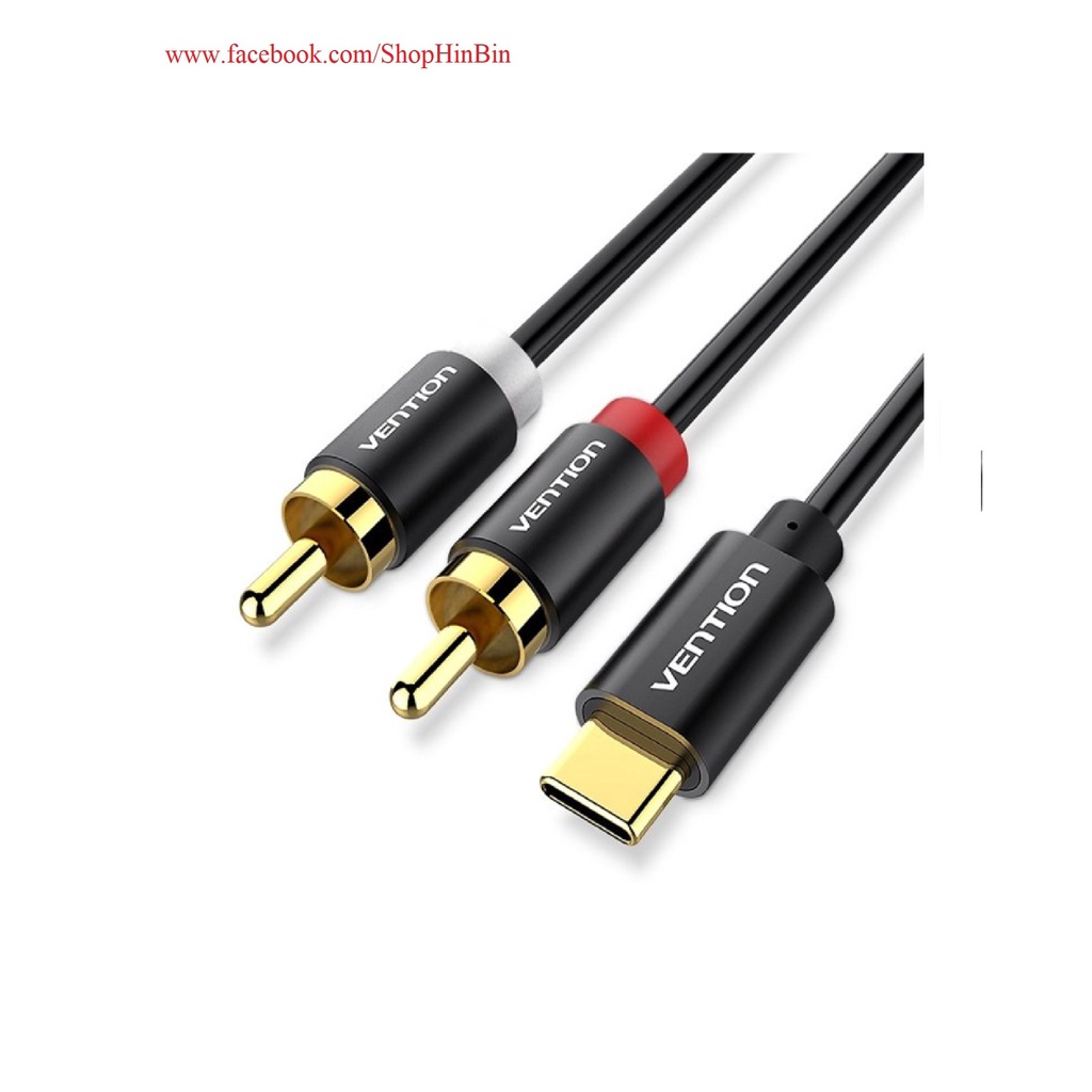 Cáp chuyển Type C sang 2 Cổng Audio 0.5m Vention BGDBD