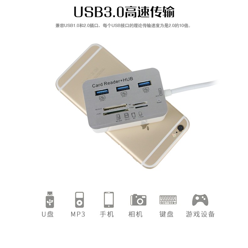 Bộ Chuyển Đổi Hub Usb 3.0 Tốc Độ Cao Đa Năng