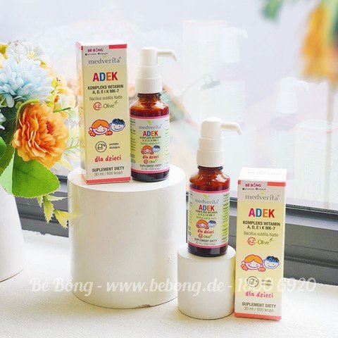 Vitamin ADEK Medverita 30ml mẫu mới