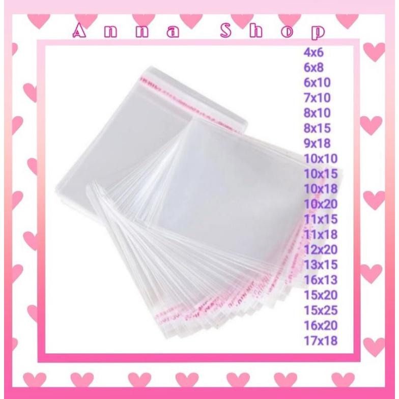 10 Túi kiếng trong đựng squishy,quà tặng,cột tóc,...