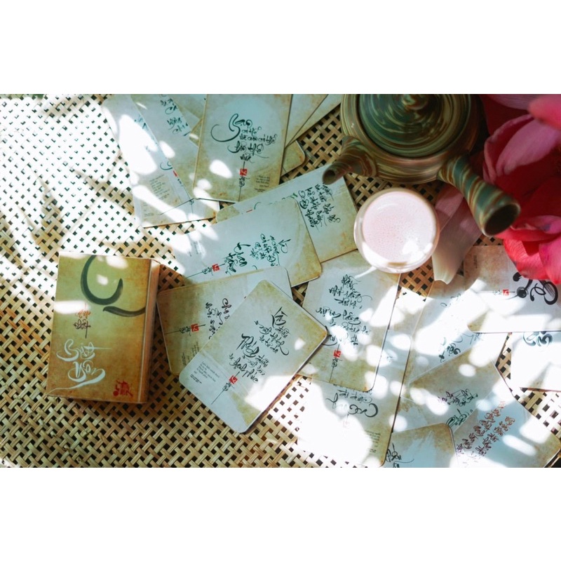 Bộ 64 thẻ Bình yên thư pháp