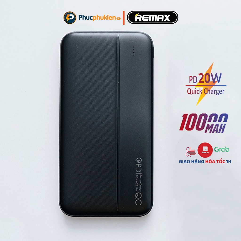 Sạc dự phòng 10000mah chính hãng Remax RPP 212 sạc nhanh iPhone 18w 20w và 22.5w - Phúc Phụ Kiện