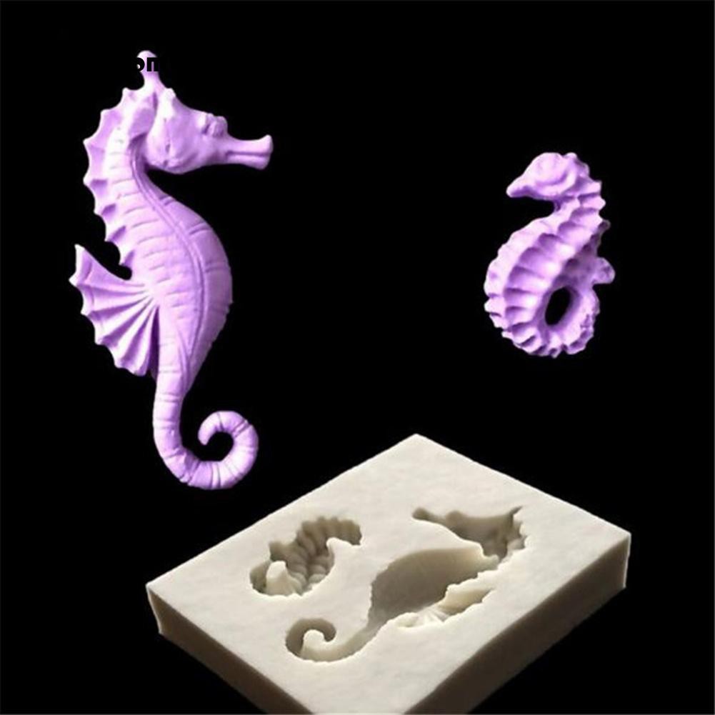 Khuôn silicon làm kẹo đường hình cá ngựa