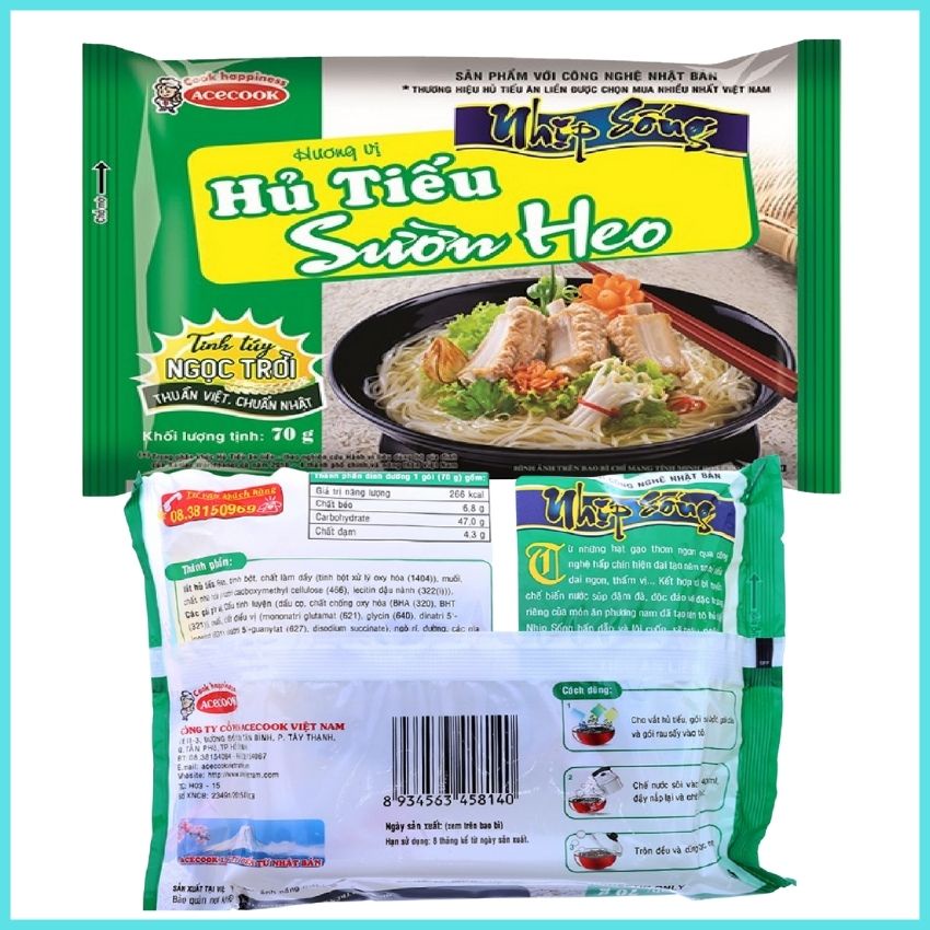 Hủ tiếu nam vang nhịp sống Acecook thùng 30 gói 70g- thương hiệu của người Việt