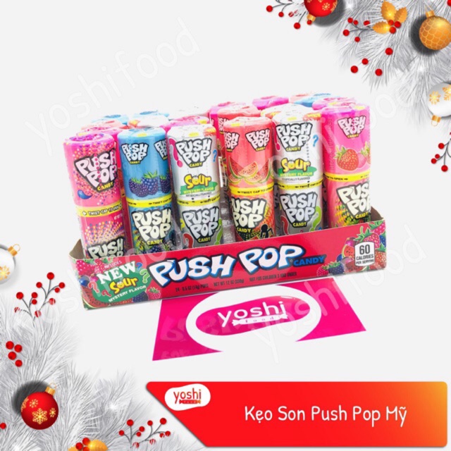 Kẹo Mút Trái Cây Hình Son Push Pop - Mỹ