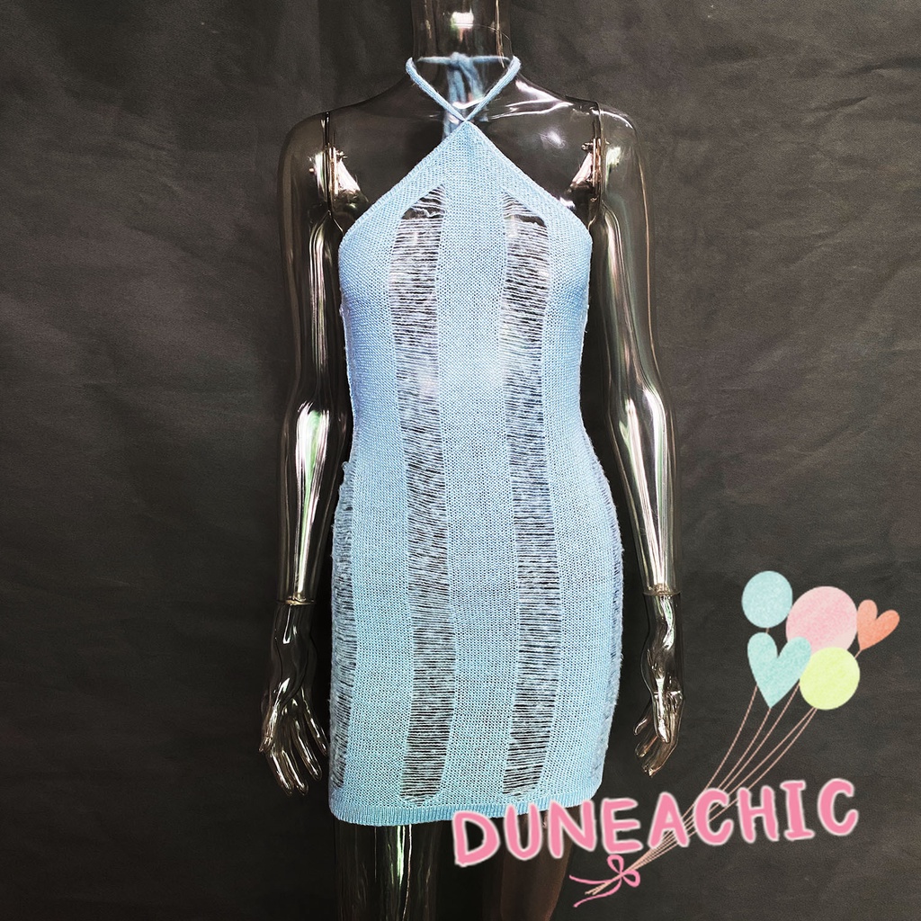 DUNEA Đầm Body Thiết Kế Hở Lưng Quyến Rũ