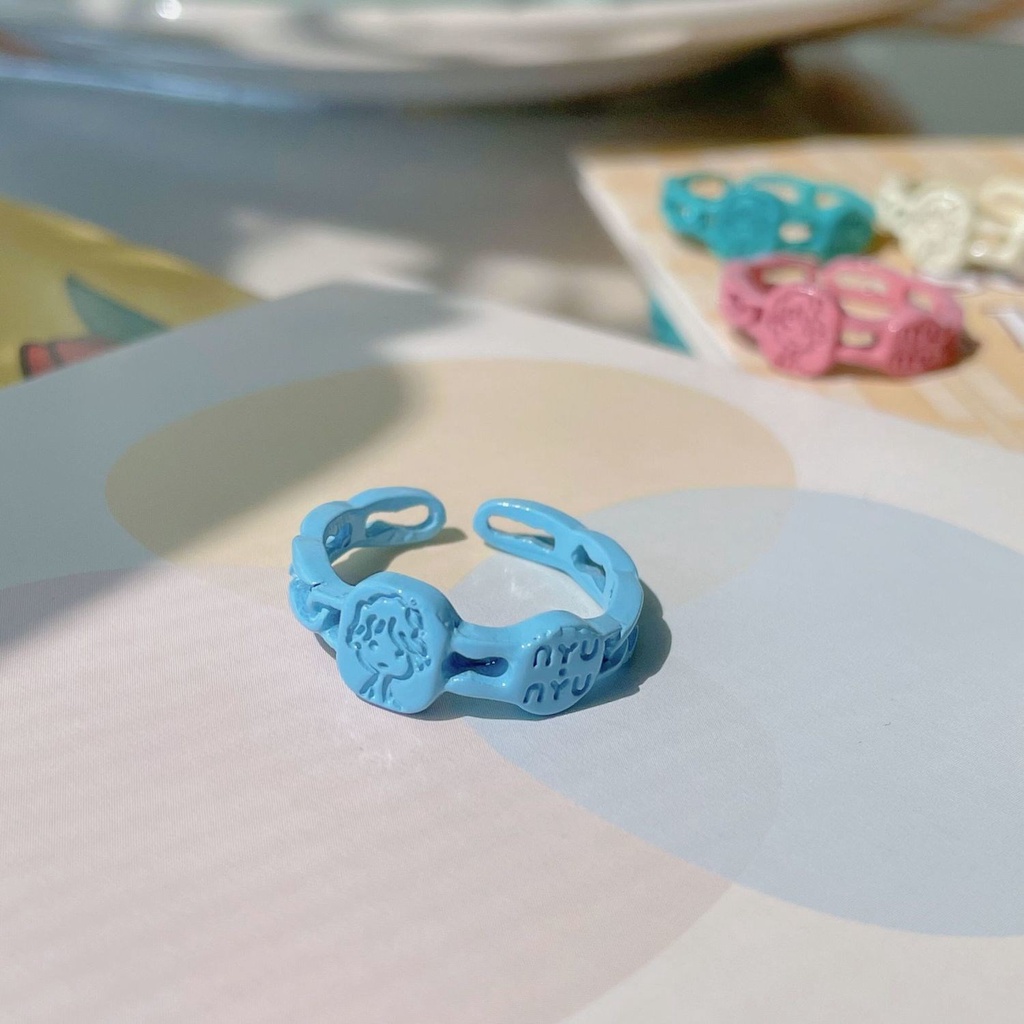 Nhẫn Hở Kiểu Hoạt Hình Xinh Xắn Trẻ Trung Phong Cách Hàn Quốc Cho Bạn Gái