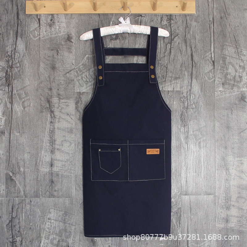 Tạp Dề Dây Đeo Vai Vải Canvas In logo Cố Định Cửa Hàng Quán Cà Phê / Nhà Hàng