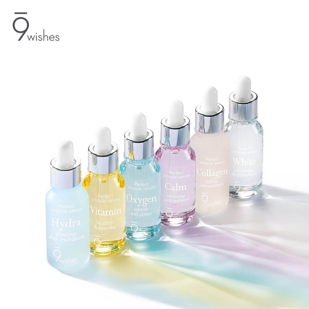 Tinh chất dưỡng da 9 WISHES dưỡng ẩm căng bóng khỏe da Ampule Serum 25ml 9WIS02 9WIS03 9WIS04