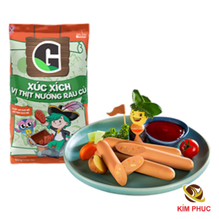 Xúc xích thịt nướng rau củ G 150g (30g*5 cây)