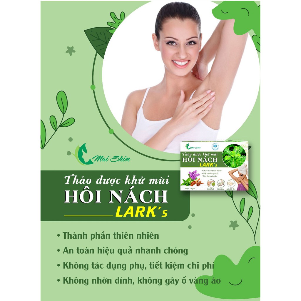 [100% HẾT HÔI NÁCH] BỘT THẢO DƯỢC HỖ TRỢ KHỬ MÙI HÔI NÁCH, MỒ HÔI NÁCH, THÂM NÁCH, NÁCH SẠM ĐEN LARK’S