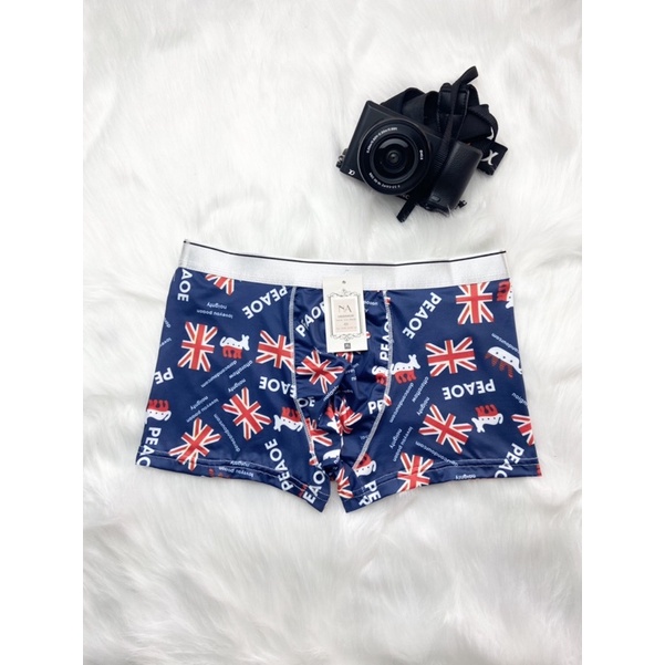 Quần lót nam in hình thun lạnh, quần sịp nam đùi thun lạnh hoạt hình doremon, cờ anh, mỹ, ... | 4MAN