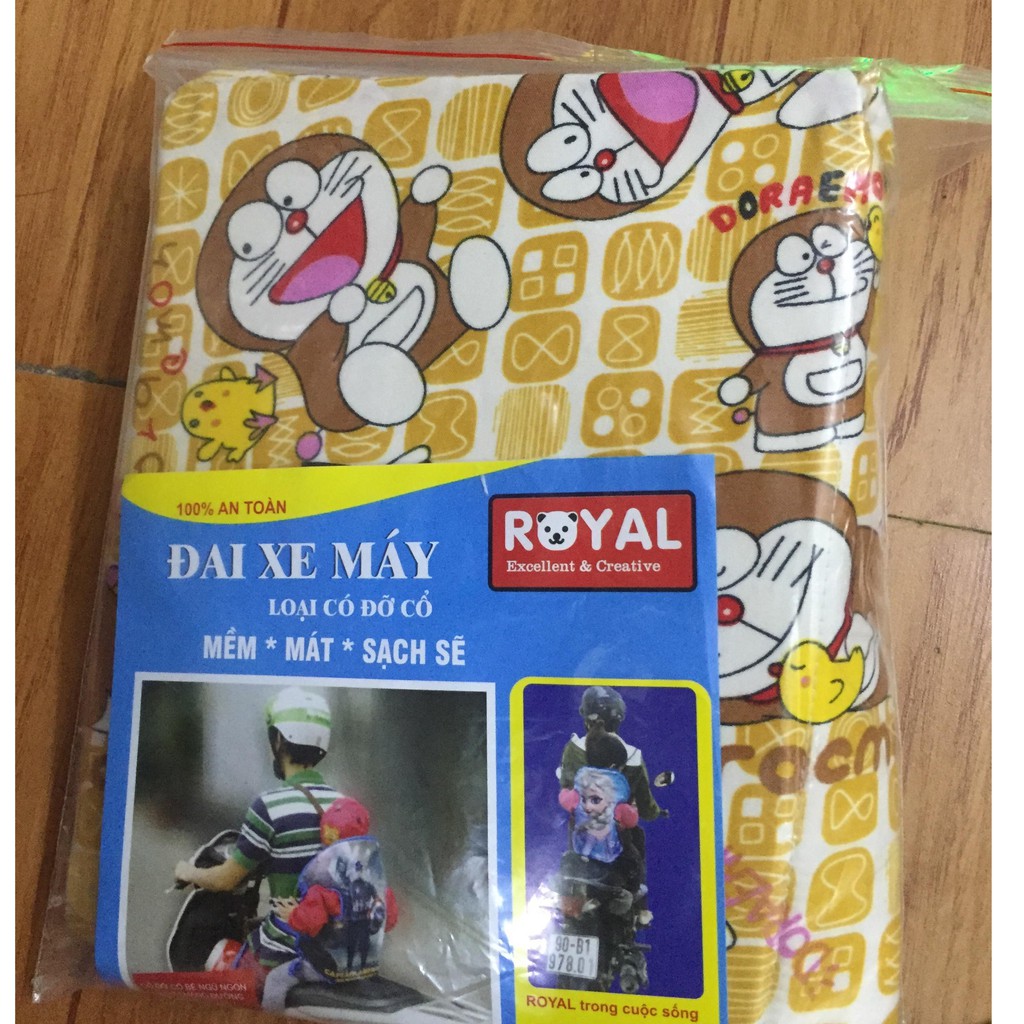 Đai Đỡ Cổ Xe máy Royal Cao Cấp In Hình 3D