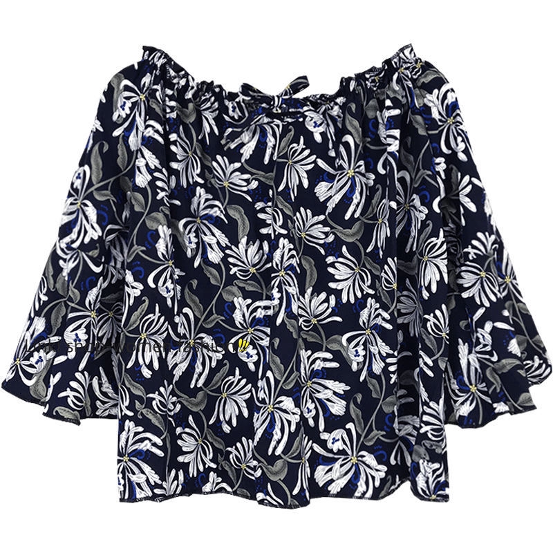 Ready Stock ✮ Linki floral print trumpet sleeves chiffon top fashion blouse casual women clothing 11016 | BigBuy360 - bigbuy360.vn