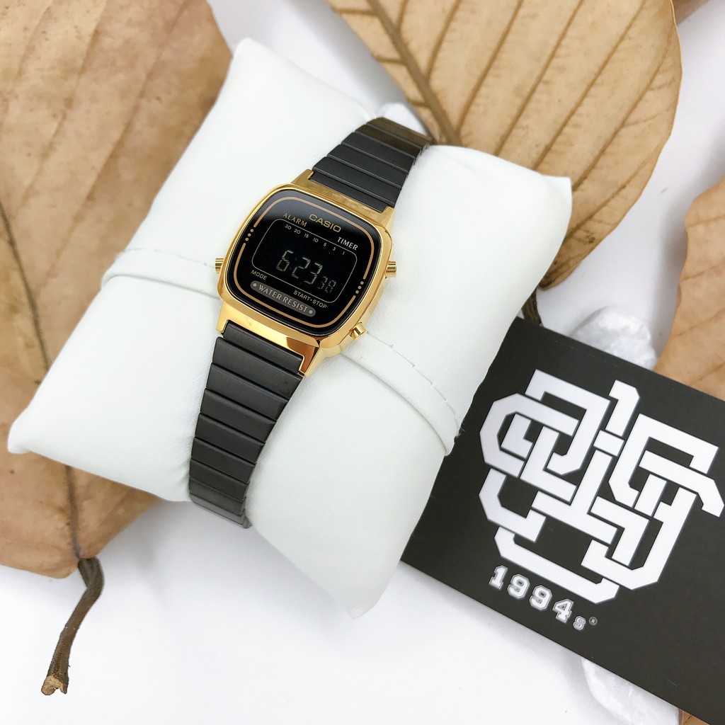 Đồng hồ nữ Casio LA670 / LA670WEGB-1B dây thép chính hãng