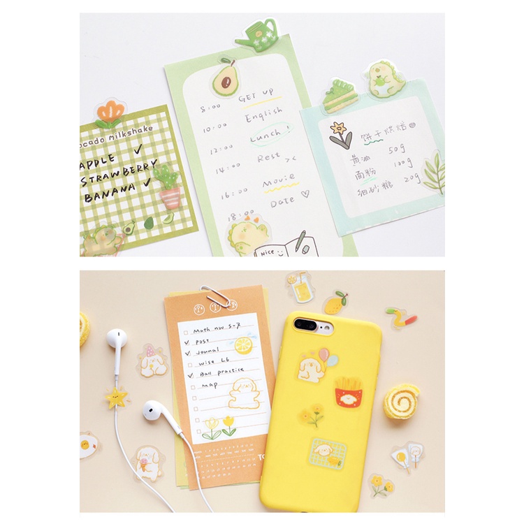 Set 45 Miếng Dán Flowertree Sticker Trang Trí Nhật Ký