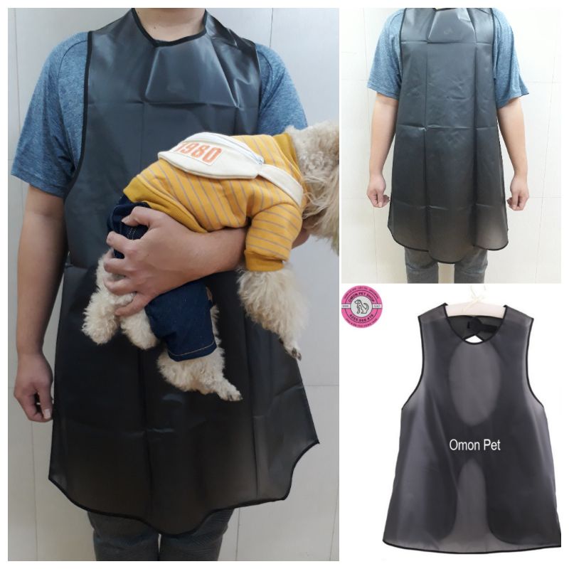Áo tắm kèm cắt tỉa cho thợ grooming chống thấm nước không bám lông trơn dài thoáng mát - OmonPet