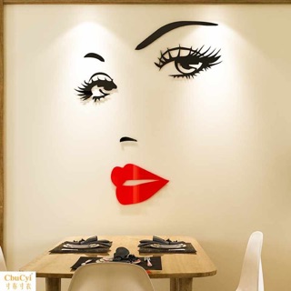 Tranh Mica 3d Mắt Môi -spa Cao Cấp