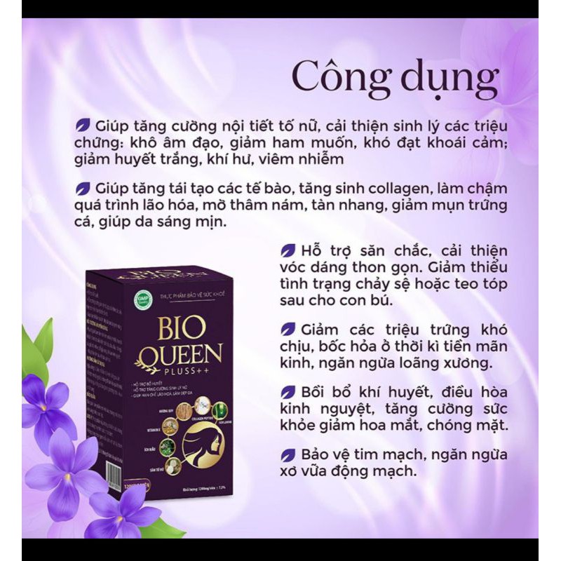 [Tặng kèm QUÀ] BIOQUEEN - TĂNG CƯỜNG NỘI TIẾT TỐ, CHỐNG LÃO HÓA | Thế Giới Skin Care