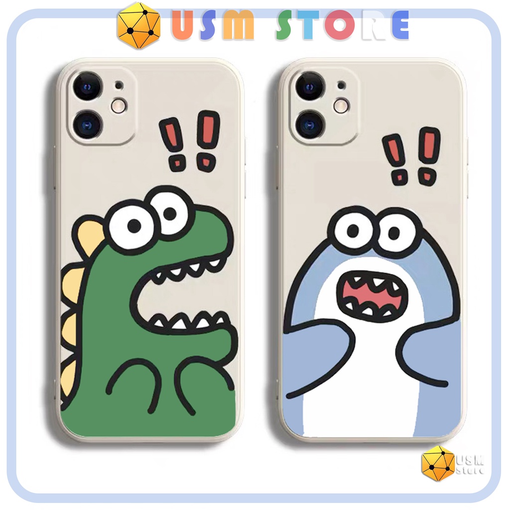 Ốp lưng iphone 11/11Pro/11Promax/12/12mini/12Pro/12Promax/13/13Mini/13Pro/13Promax viền vuông bảo vệ camera, hình cá mập