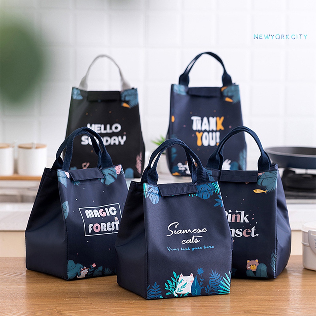 Túi Đựng Hộp Cơm Trưa Cách Nhiệt Bằng Vải Oxford Dày Dặn