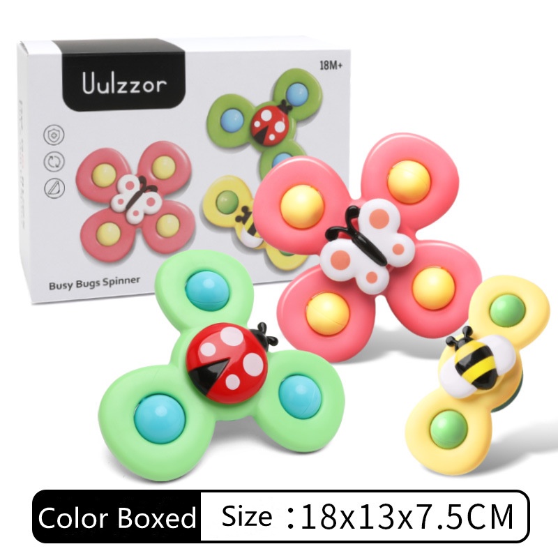 Set 3 Con Quay Đồ Chơi Fidget Spinner Abs Nhiều Màu Sắc Giúp Giảm Stress Cho Người Lớn / Trẻ Em