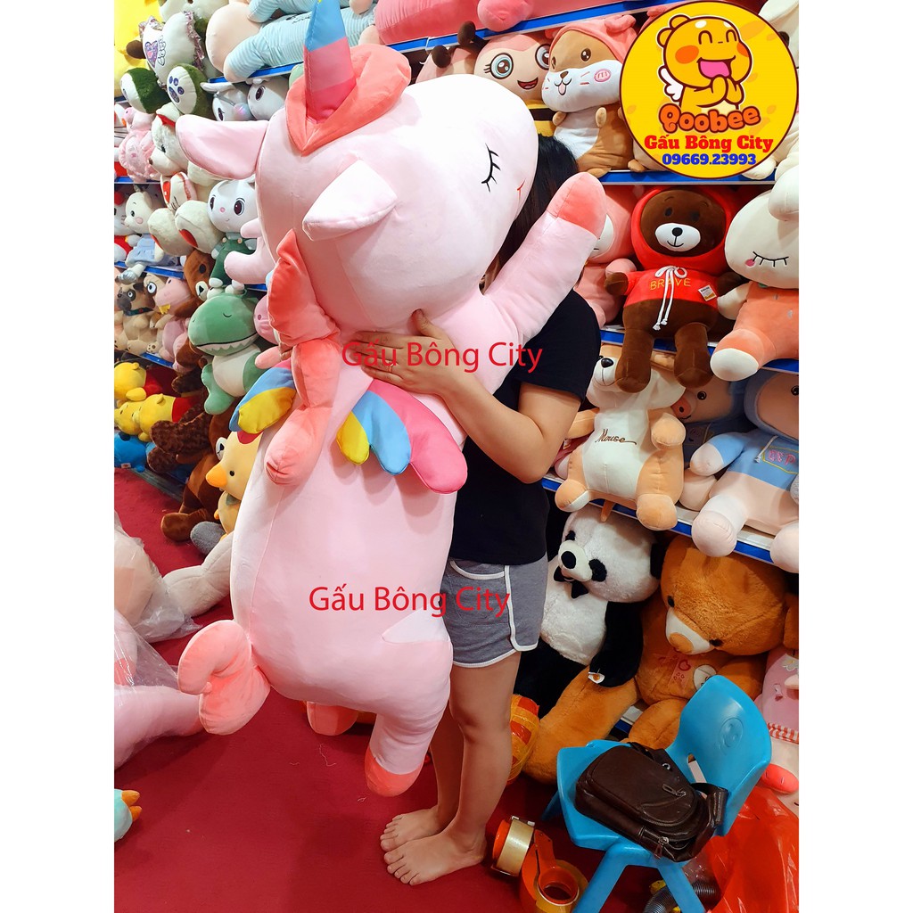 Gấu Bông Unicorn Khổng Lồ - Kì Lân Bông Siêu to 1m2 và 1m