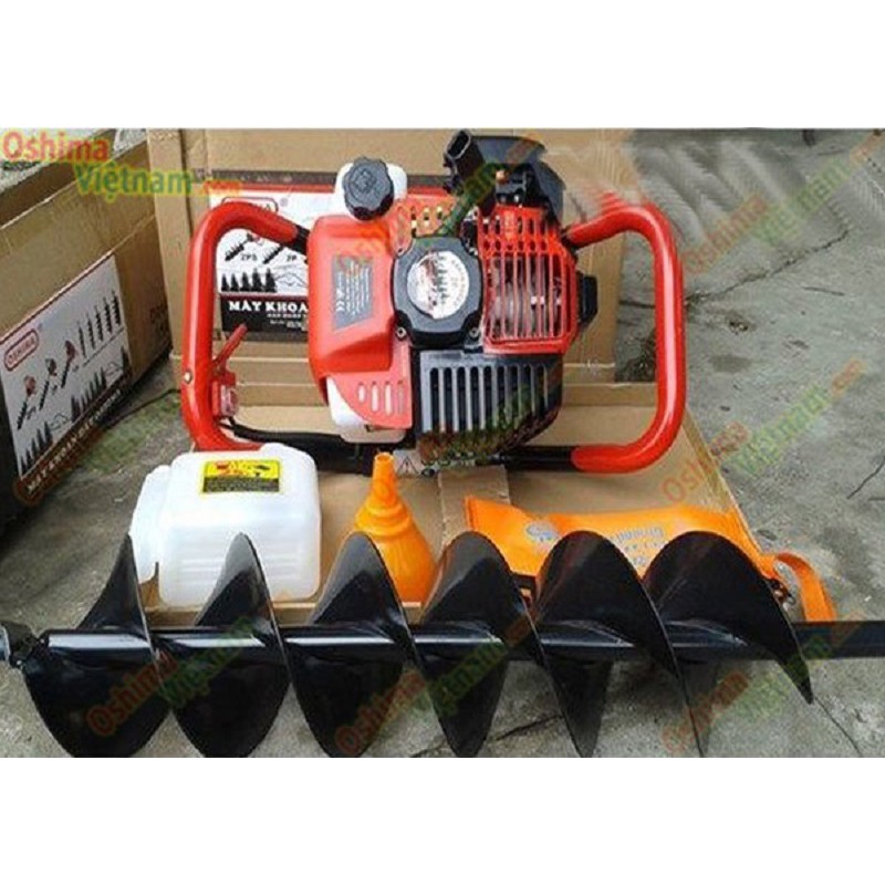 Máy khoan Đất Oshima 2P giá rẻ tặng kèm mũi 150mm