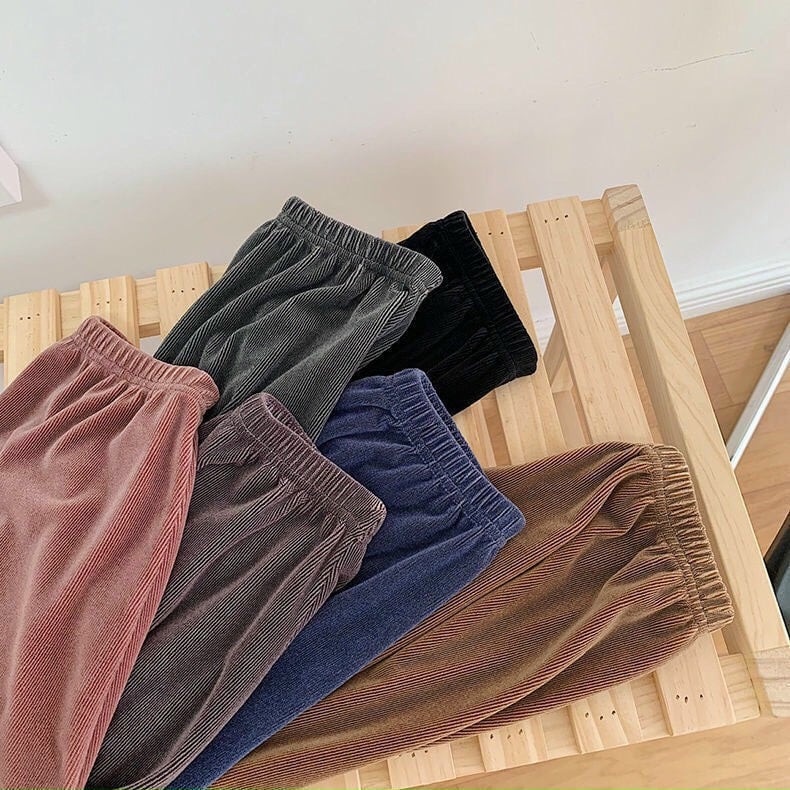 Quần jogger nỉ nhung tăm