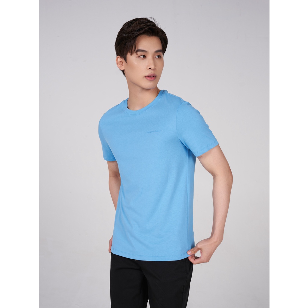 Áo thun nam YODY, áo phông cổ tròn trơn màu chất cotton mềm mại, hút mồ hôi, có áo gia đình TSM5201