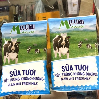 Sữa Tươi Tiệt Trùng Mộc Châu Túi 220ml