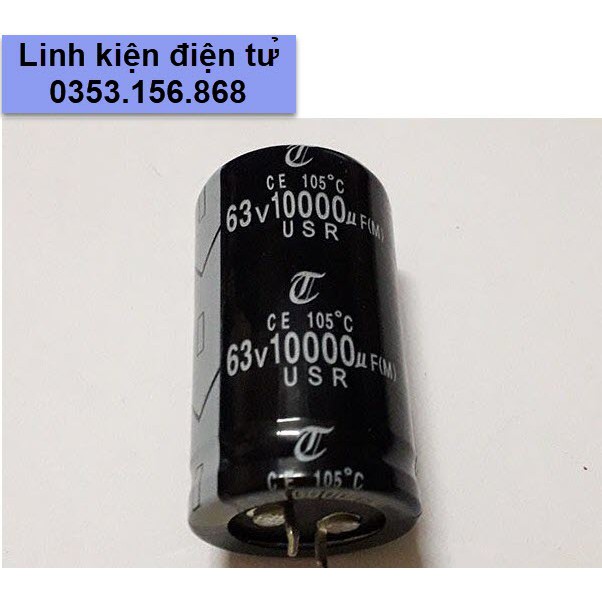 TỤ 10000UF63V  10000UF 63V CHẤT LƯỢNG 30X50MM