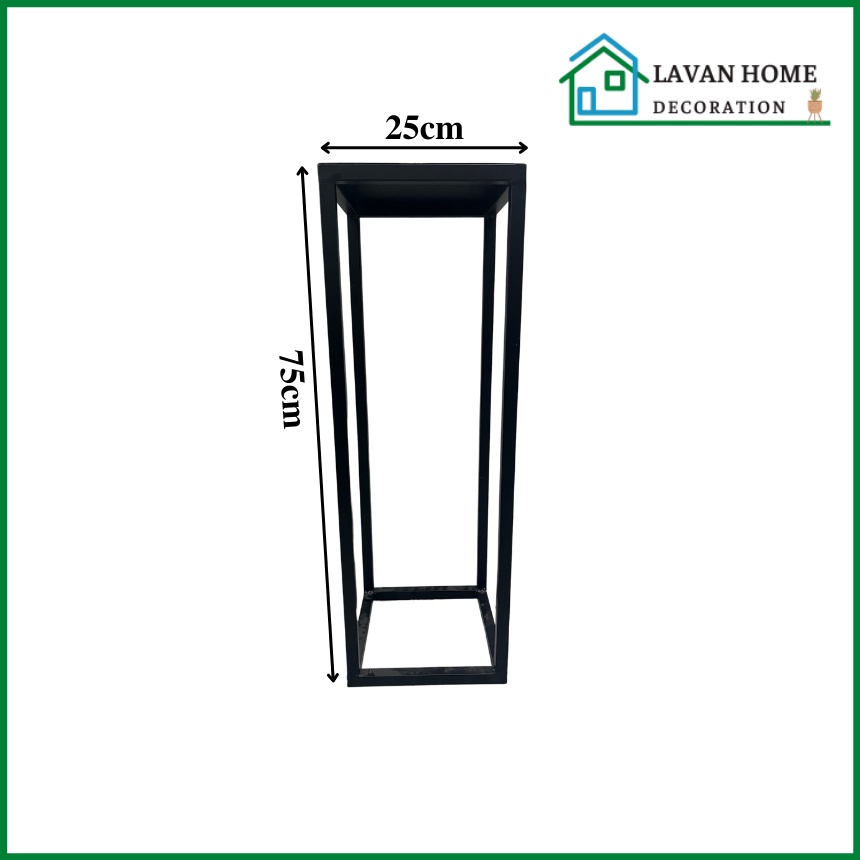 Kệ sắt gỗ kê chậu cây cảnh trong nhà, kệ cây cảnh tiện lợi, dễ dàng vệ sinh, đôn gỗ kê tượng size M - 75cm