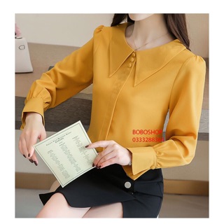 Áo sơ mi nữ cổ sen