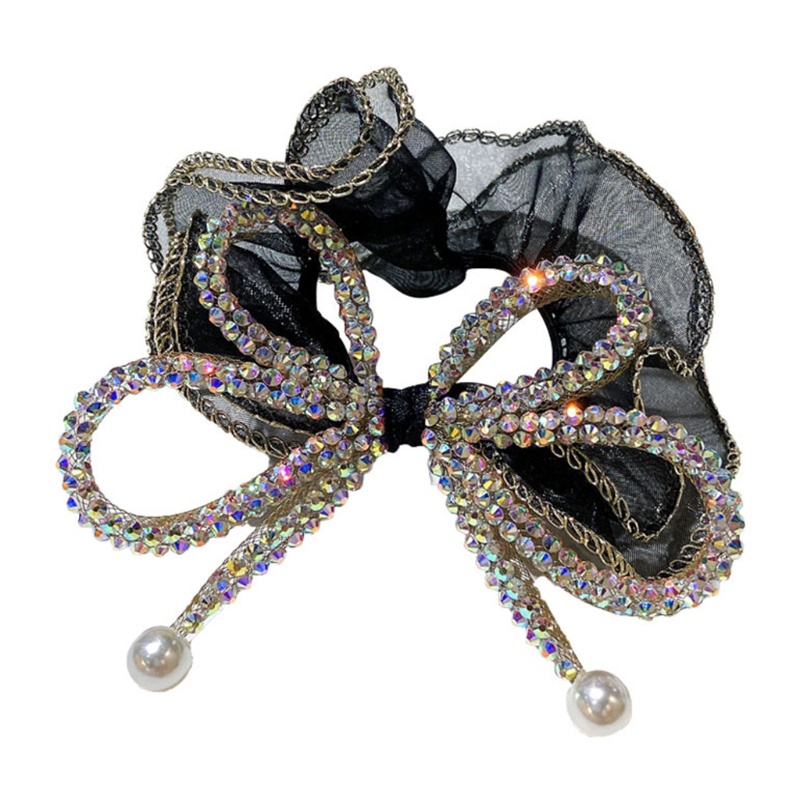 Dây Buộc Tóc Vải Tuyn Mềm Co Giãn Đính Đá Dễ Thương Cho Bé Gái Giá Đỡ