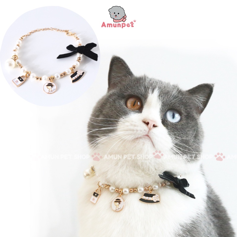 Vòng Cổ Ngọc Trai Cho Chó Mèo Siêu Đẹp Mẫu Vòng Cổ Cho Thú Cưng Cao Cấp Giá Rẻ Amun Pet